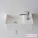 Νιπτήρας Πορσελάνης Teorema 41x23 (1 οπή) Scarabeo White - Image 2