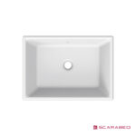 Νιπτήρας Πορσελάνης Gaia50 56x39,5 Scarabeo White - Image 2