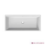 Νιπτήρας Πορσελάνης Gaia80 87,5x39,5 Scarabeo White - Image 2