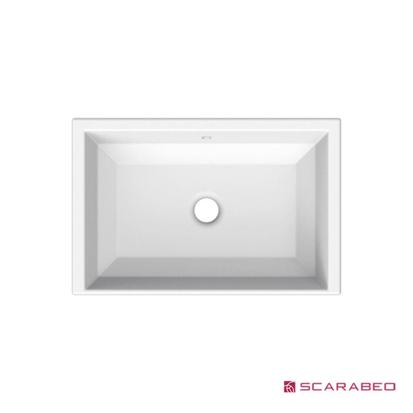 Νιπτήρας Πορσελάνης Τech Υποκαθήμενος 54,5x35,8 Scarabeo White - Image 2