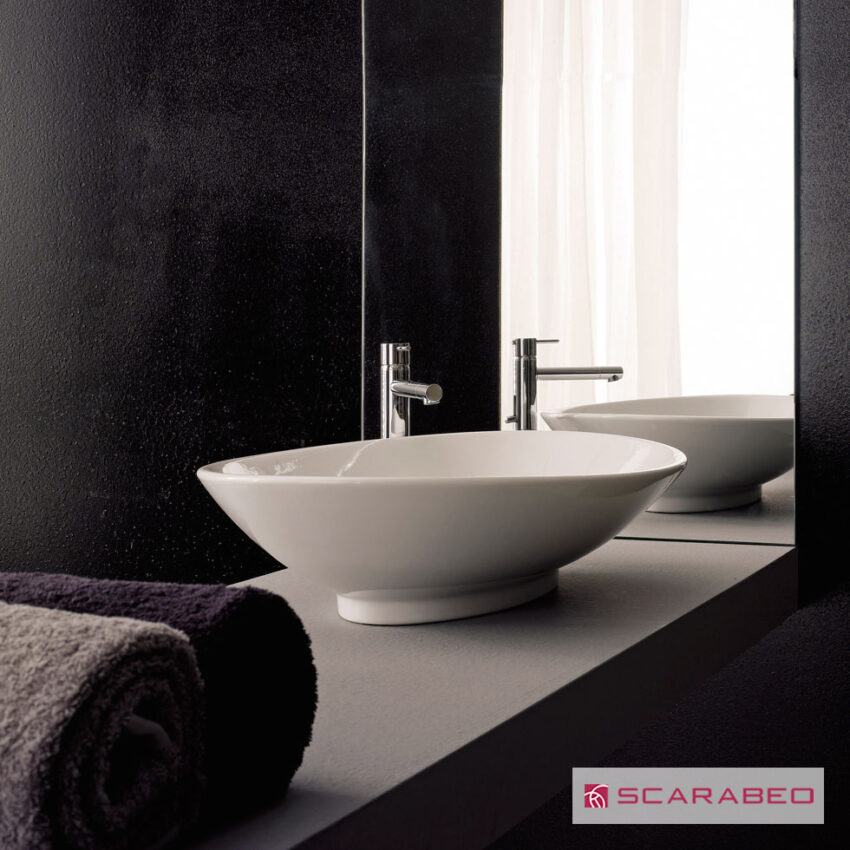 Νιπτήρας Πορσελάνης Neck 63x45 Scarabeo White - Image 4