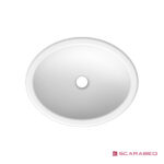 Νιπτήρας Πορσελάνης Planet 48x39 Scarabeo White - Image 2