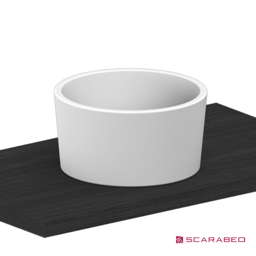 Νιπτήρας Πορσελάνης Bucket Φ42 h.22 Scarabeo White - Image 3