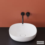 Νιπτήρας SLIGHT 39x39 Marmorin by Schock White Matt