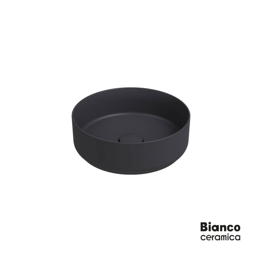 Νιπτήρας Πορσελάνης Φ36 Bianco Ceramica anthracite Matt - Image 2