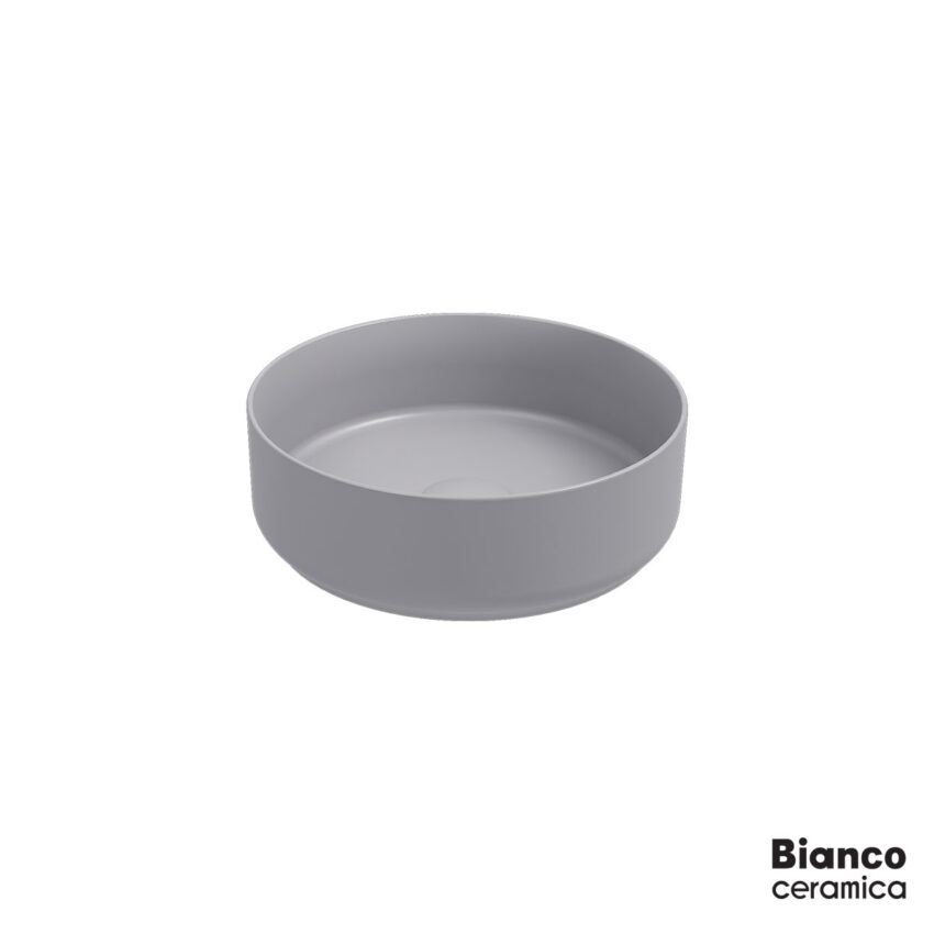Νιπτήρας Πορσελάνης Φ36 Bianco Ceramica Stone Grey - Image 2