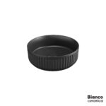 Νιπτήρας Πορσελάνης ETNA-S Φ36 Bianco Ceramica Black Matt - Image 2