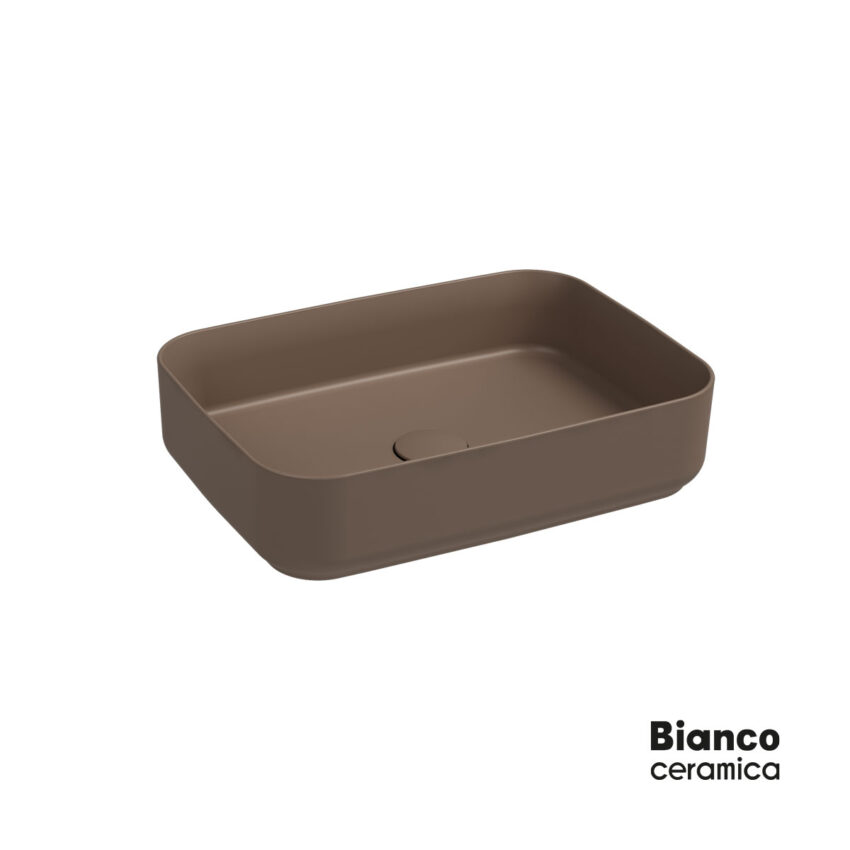 Νιπτήρας Πορσελάνης 50x36 Bianco Ceramica taupe Matt - Image 2