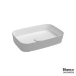 Νιπτήρας Πορσελάνης 60 x 38εκ. Bianco Ceramica  White Matt
