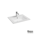 Νιπτήρας Πορσελάνης Flat 62,5x46,5 (1 οπή) Bianco Ceramica White