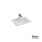 Νιπτήρας Πορσελάνης 50x36 (1 οπή) Bianco Ceramica White