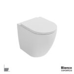 Λεκάνη Υψηλής Πίεσης LENTA/52 Rimless με κάλυμμα Soft Close MS33C, Bianco Ceramica White