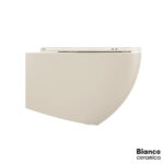 Λεκάνη Κρεμαστή LENTA/53 Rimless με κάλυμμα Soft Close MS38C, Bianco Ceramica Ivory Matt - Image 2