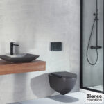 Λεκάνη Κρεμαστή LENTA/53 Rimless με κάλυμμα Soft Close MS38C, Bianco Ceramica Anthracite Matt - Image 3