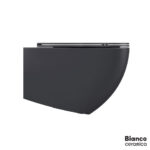 Λεκάνη Κρεμαστή LENTA/53 Rimless με κάλυμμα Soft Close MS38C, Bianco Ceramica Anthracite Matt - Image 4