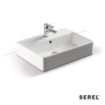 Νιπτήρας Πορσελάνης Tetra 60x42 (1 οπή) SEREL White - Image 2