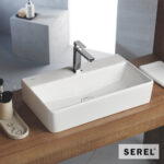 Νιπτήρας Πορσελάνης Tetra 60x42 (1 οπή) SEREL White - Image 3