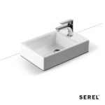 Νιπτήρας Πορσελάνης Tetra 45x28 (1 οπή) SEREL White - Image 2