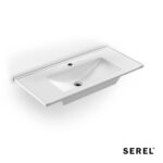 Νιπτήρας Πορσελάνης Slim 100x46 (1 οπή) SEREL White - Image 3