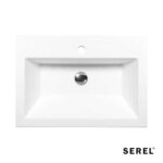 Νιπτήρας Πορσελάνης 60x42 (1 οπή) SEREL White - Image 2