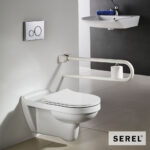 Λεκάνη Κεμαστή ΑΜΕΑ SENIOR με κάλυμμα Slim Soft Close 9001SC, Serel White - Image 2