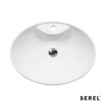 Νιπτήρας Πορσελάνης 55x41 (1 οπή) SEREL White - Image 2