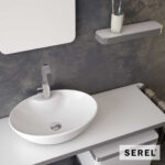 Νιπτήρας Πορσελάνης 55x41 (1 οπή) SEREL White - Image 3