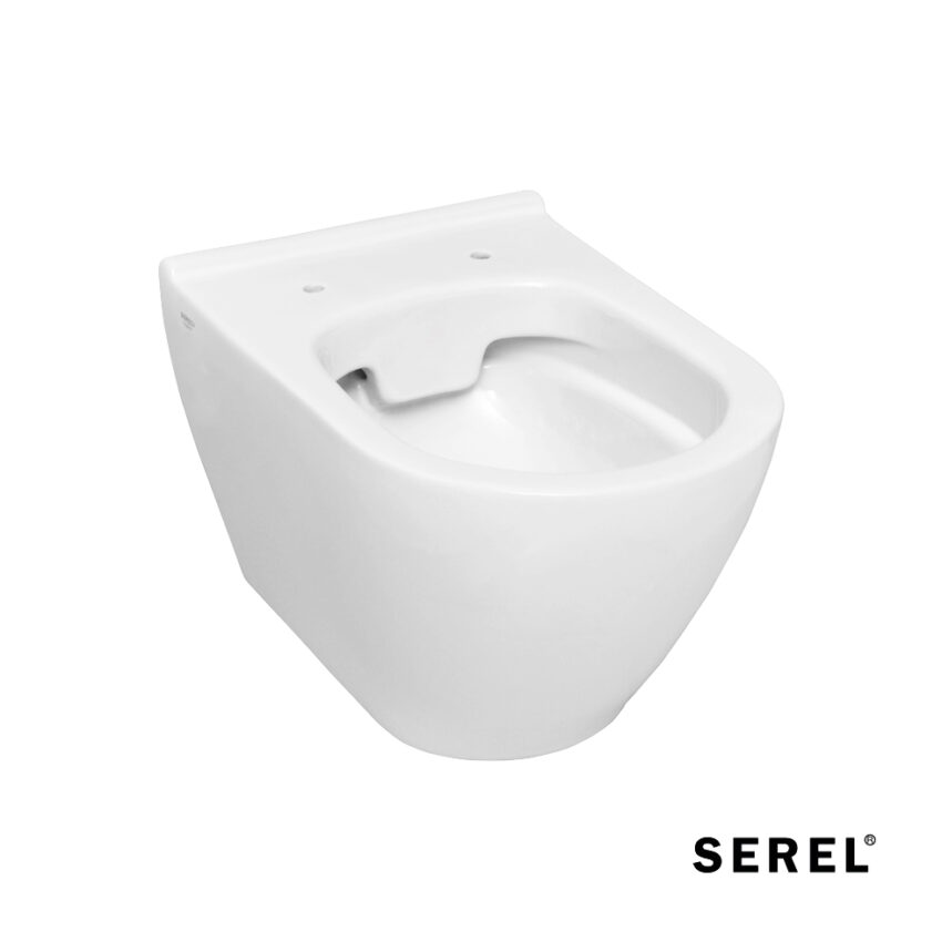 Λεκάνη Κρεμαστή SMART56/52 Rimless με κάλυμμα Slim Soft Close 9001SC, Serel White - Image 2