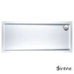 Ντουζιέρα Ακρυλική Παραλληλόγραμμη 160x80 extra-flat Φ90 Sirene White