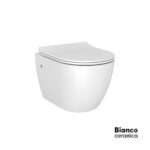 Λεκάνη Κρεμαστή VITO/48 με κάλυμμα Slim Soft Close 9250SC, Bianco Ceramica White