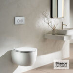 Λεκάνη Κρεμαστή ΜΑΥΑ/48,5 Rimless με κάλυμμα Slim Soft Close 9600SC, Bianco Ceramica White - Image 2