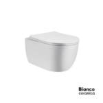 Λεκάνη Κρεμαστή ΜΑΥΑ/48,5 Rimless με κάλυμμα Slim Soft Close 9600SC, Bianco Ceramica White