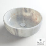 Νιπτήρας Μαρμάρινος Thalo Φ33 h.12.5 Fossil Carrara Nuovo - Image 2