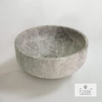 Νιπτήρας Μαρμάρινος Thalo Φ39 h.14 Fossil Tundra Grey - Image 2