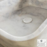 Νιπτήρας Μαρμάρινος  Gaia 60x38 h.14 Fossil Carrara Nuovo - Image 2