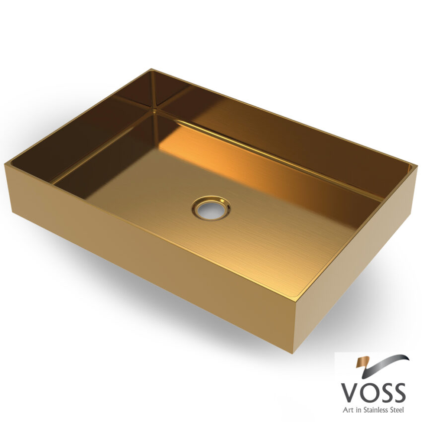 Νιπτήρας Αldo 55x38 voss Inox PVD Brushed Gold - Image 3