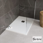 Ντουζιέρα Cast Marble (Χυτό μάρμαρο) με Βαλβίδα Slate 120 x 90 Sirene White Matt - Image 2