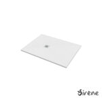 Ντουζιέρα Cast Marble (Χυτό μάρμαρο) με Βαλβίδα Slate 120 x 90 Sirene White Matt