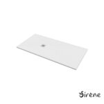 Ντουζιέρα Cast Marble (Χυτό μάρμαρο) με Βαλβίδα Slate 160 x 80 Sirene White Matt