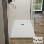 Ντουζιέρα Cast Marble (Χυτό μάρμαρο) με Βαλβίδα Slate 180 x 80 Sirene White Matt - Image 2