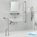 Μπάρα Τοίχου - Δαπέδου 80x87,7 AMEA Inox Matt - Image 2