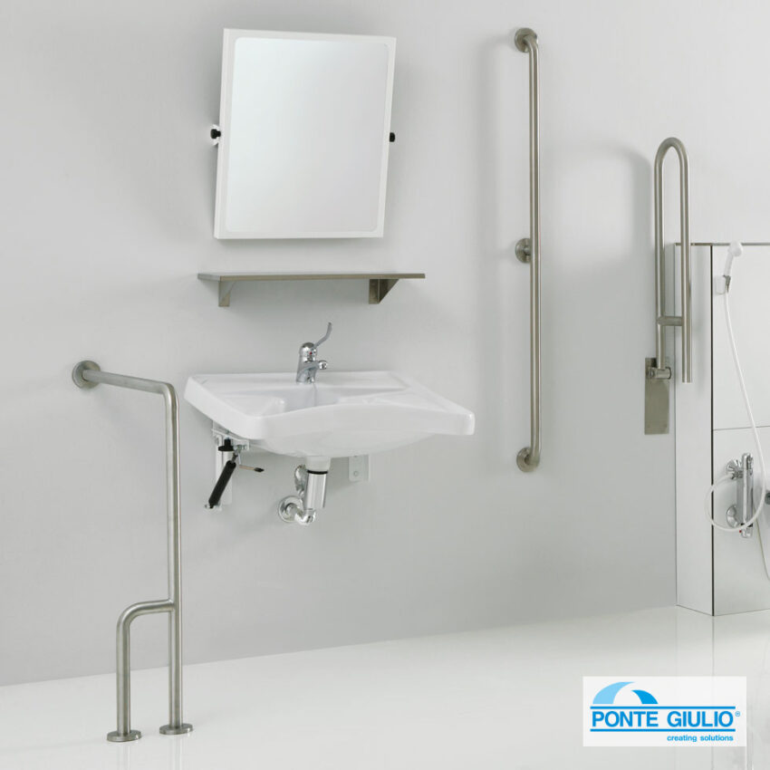 Μπάρα Τοίχου - Δαπέδου 80x87,7 AMEA Inox Matt - Image 2