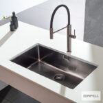 Νεροχύτης Κουζίνας Ανοξείδωτος Υποκαθήμενος Metamorfosi 75x44 PVD Black apell - Image 2