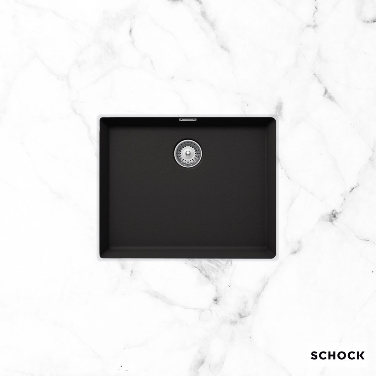 Νεροχύτης Κουζίνας Γρανίτη Manhattan Υποκαθήμενος 55 Νεροχύτης Κουζίνας Γρανίτη Manhattan Υποκαθήμενος 55,6x45,6 Schock Cristalite Nero Granite - Image 1