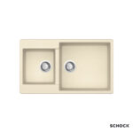 Νεροχύτης Κουζίνας Γρανίτη Element 86x50 Schock Cristalite Vanilla Granite