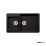 Νεροχύτης Κουζίνας Γρανίτη Element 86x50 Schock Cristalite Nero Granite