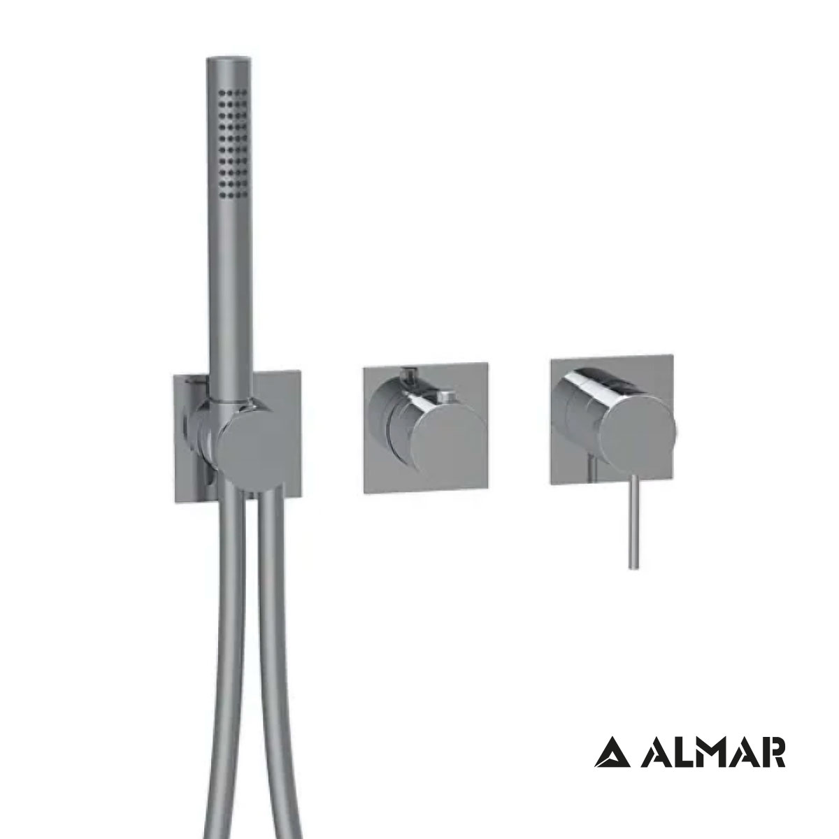 Εξωτερικό Τμήμα Μίκτη Εντοιχισμού 2-3 Εξόδων Core Push Almar Chrome Εξωτερικό Τμήμα Μίκτη Εντοιχισμού 2-3 Εξόδων Core Push Almar Chrome - Image 1