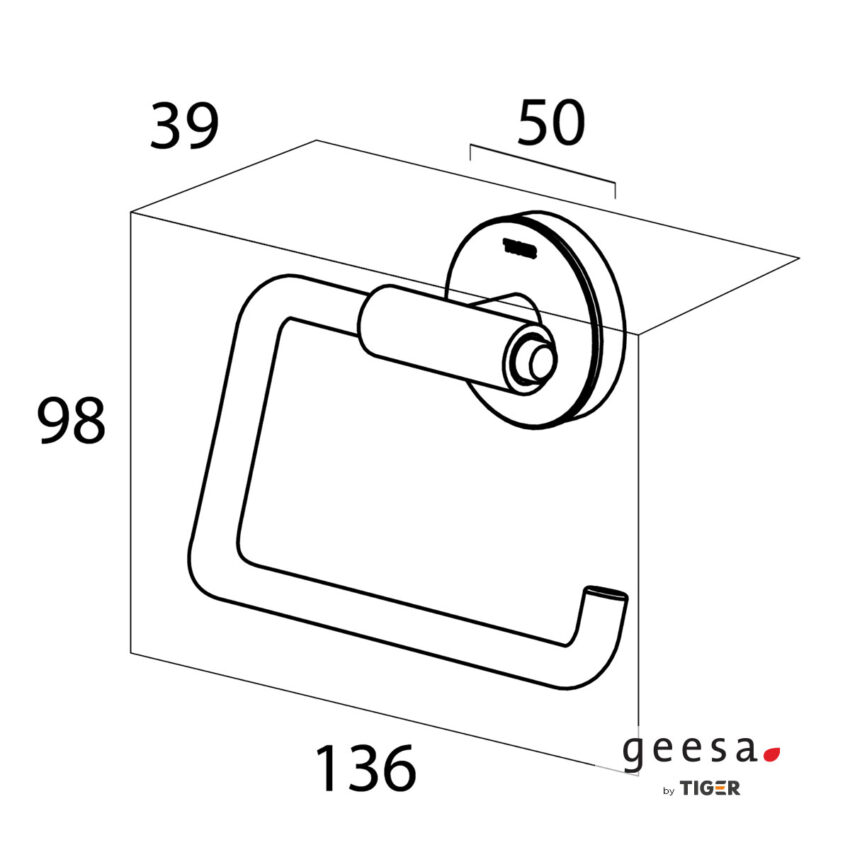 Χαρτοθήκη χωρίς Κάλυμμα URBAN Geesa White - Image 2