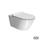 Λεκάνη Κρεμαστή Kube-X/55 Swirlflush με κάλυμμα Super Slim Soft Close MS86SC, GSI White