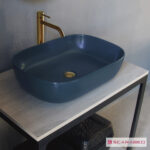 Νιπτήρας Πορσελάνης Glam 56x39 Scarabeo Ocean (blu)